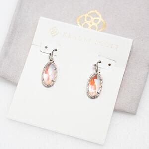 Kendra Scott Lee Silver Drop Earrings in Dichroic Glass